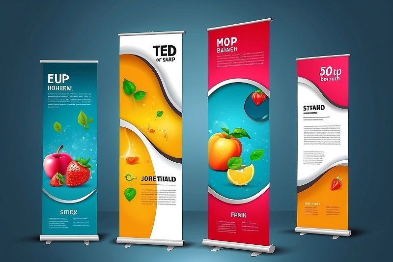 Мобильные стенды Roll-up с интерьерной печатью в Алматы
